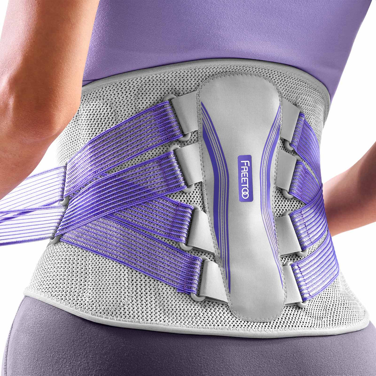 Back brace with back support panel  women