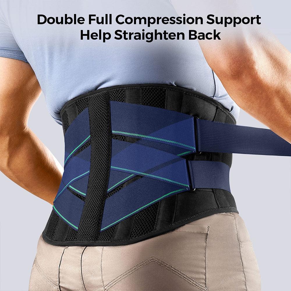 FREETOO Back Brace for Lower Back Pain, Breathable Back Support Belt with Soft Pad for Men/Women for Work, Lightweight Non-Slip Lumbar Support for Sciatica, Herniated Disc - FREETOO